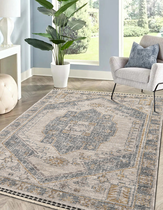 Mateo Medallion Blue Rug-Melrose-Rug Love - The Most Loved Rug Store