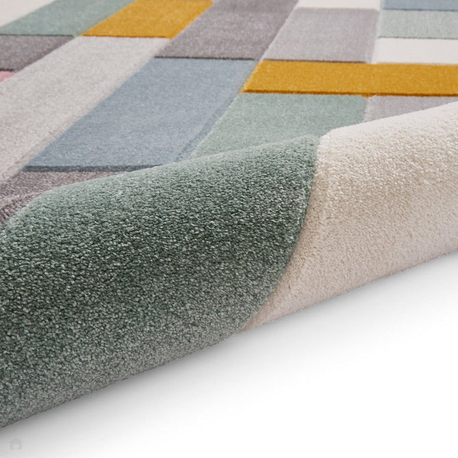 Matrix E7918 Modern Geometric Carved Soft Textured Easy-Care Durable Polypropylene Short Pile Multicolour Rug-Think Rugs-Rug Love - The Most Loved Rug Store