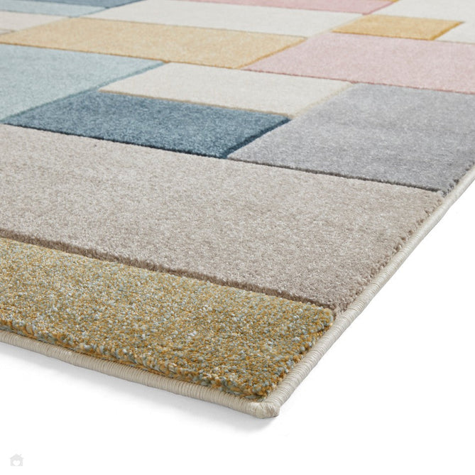 Matrix G0561 Modern Geometric Carved Soft Textured Easy-Care Durable Polypropylene Short Pile Multicolour Rug-Think Rugs-Rug Love - The Most Loved Rug Store