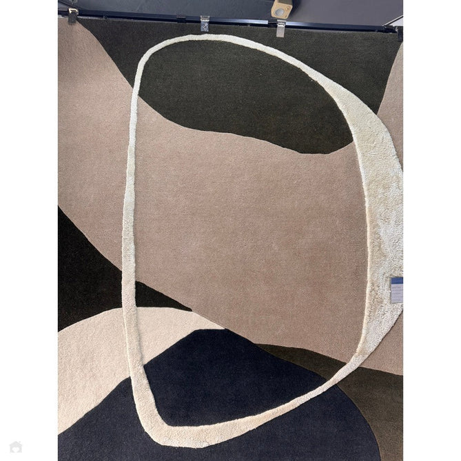 Matrix MAX103 Signature Modern Abstract Hand-Woven High-Density Soft Textured Shimmer Wool & Viscose Blend Moss Green/Soft Dove Grey/Ivory/Charcoal Grey/Muted Sage Rug-Asiatic Carpets-Rug Love - The Most Loved Rug Store