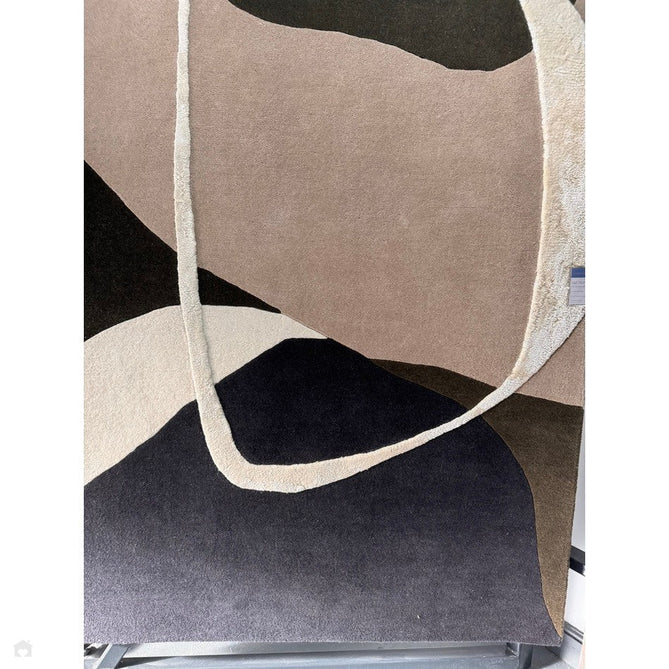 Matrix MAX103 Signature Modern Abstract Hand-Woven High-Density Soft Textured Shimmer Wool & Viscose Blend Moss Green/Soft Dove Grey/Ivory/Charcoal Grey/Muted Sage Rug-Asiatic Carpets-Rug Love - The Most Loved Rug Store