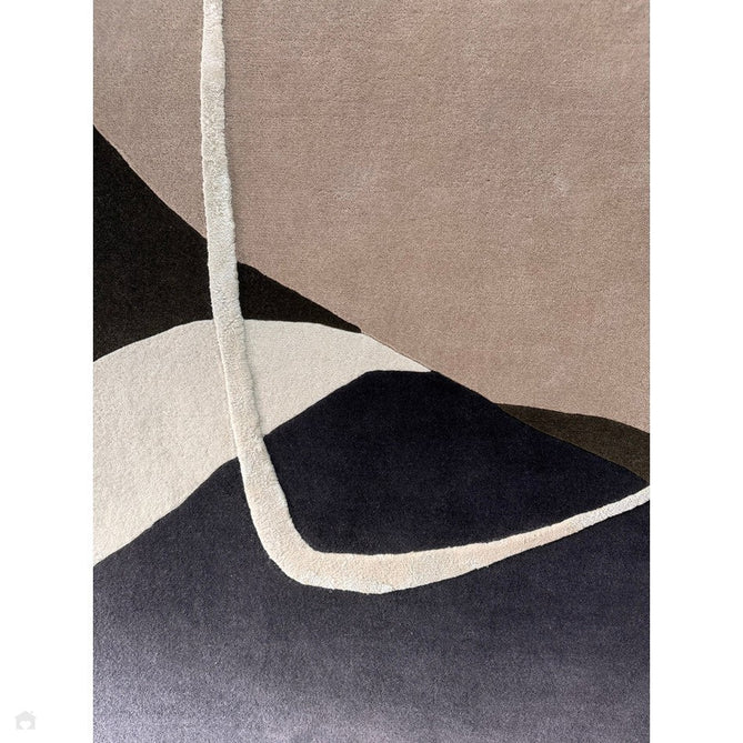 Matrix MAX103 Signature Modern Abstract Hand-Woven High-Density Soft Textured Shimmer Wool & Viscose Blend Moss Green/Soft Dove Grey/Ivory/Charcoal Grey/Muted Sage Rug-Asiatic Carpets-Rug Love - The Most Loved Rug Store