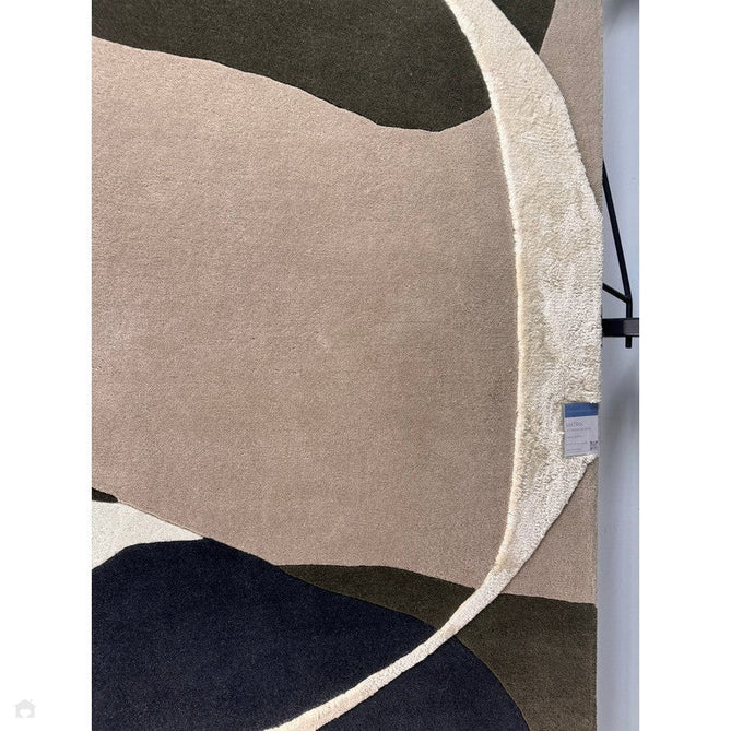 Matrix MAX103 Signature Modern Abstract Hand-Woven High-Density Soft Textured Shimmer Wool & Viscose Blend Moss Green/Soft Dove Grey/Ivory/Charcoal Grey/Muted Sage Rug-Asiatic Carpets-Rug Love - The Most Loved Rug Store