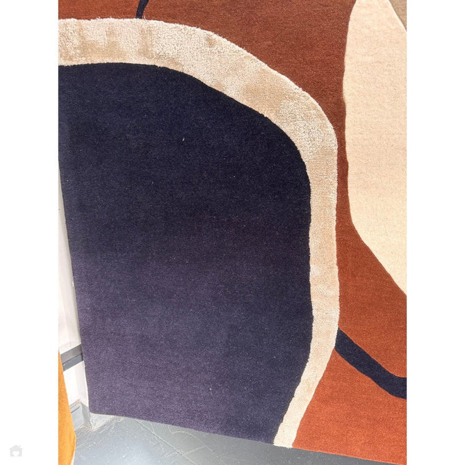 Matrix MAX105 Signature Modern Abstract Hand-Woven High-Density Soft Textured Shimmer Wool & Viscose Blend Rust Brown/Black/Beige/Cream/Charcoal Rug-Asiatic Carpets-Rug Love - The Most Loved Rug Store