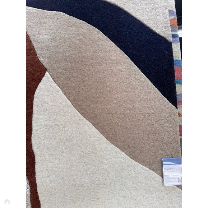 Matrix MAX105 Signature Modern Abstract Hand-Woven High-Density Soft Textured Shimmer Wool & Viscose Blend Rust Brown/Black/Beige/Cream/Charcoal Rug-Asiatic Carpets-Rug Love - The Most Loved Rug Store