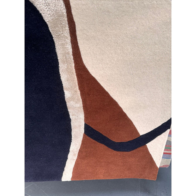 Matrix MAX105 Signature Modern Abstract Hand-Woven High-Density Soft Textured Shimmer Wool & Viscose Blend Rust Brown/Black/Beige/Cream/Charcoal Rug-Asiatic Carpets-Rug Love - The Most Loved Rug Store
