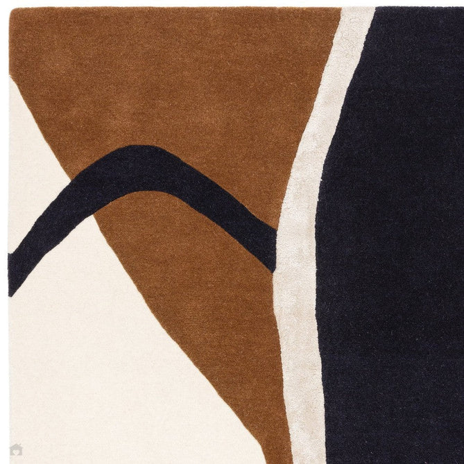 Matrix MAX105 Signature Modern Geometric Hand-Woven High-Density Soft Textured Wool&Viscose Mix Rust Brown/Black/Beige/Cream/Charcoal Rug-Asiatic Carpets-Rug Love - The Most Loved Rug Store