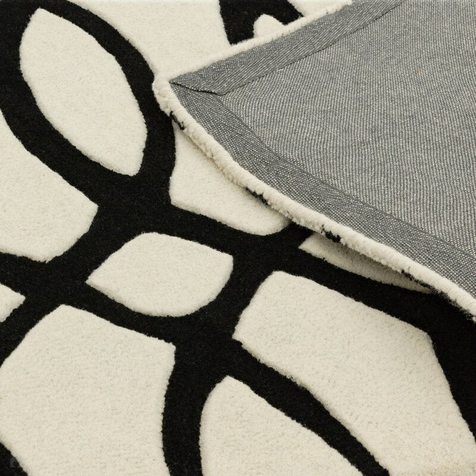 Matrix MAX35 Wire Modern Geometric Hand-Woven High-Density Soft Textured Shimmer Wool & Viscose Blend White/Black Rug-Asiatic Carpets-Rug Love - The Most Loved Rug Store