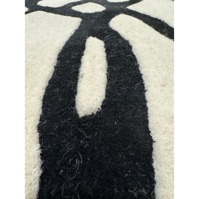 Matrix MAX35 Wire Modern Geometric Hand-Woven High-Density Soft Textured Shimmer Wool & Viscose Blend White/Black Rug-Asiatic Carpets-Rug Love - The Most Loved Rug Store