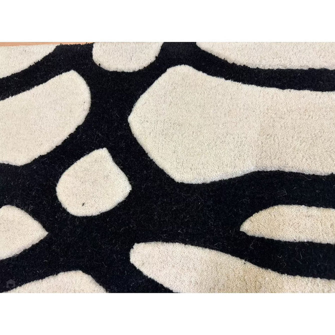 Matrix MAX35 Wire Modern Geometric Hand-Woven High-Density Soft Textured Shimmer Wool & Viscose Blend White/Black Rug-Asiatic Carpets-Rug Love - The Most Loved Rug Store