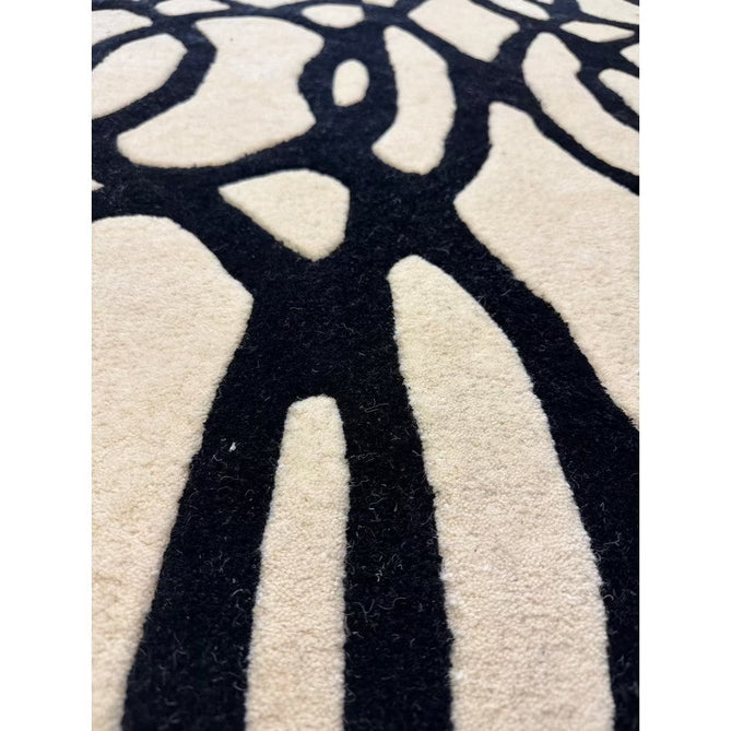 Matrix MAX35 Wire Modern Geometric Hand-Woven High-Density Soft Textured Shimmer Wool & Viscose Blend White/Black Rug-Asiatic Carpets-Rug Love - The Most Loved Rug Store