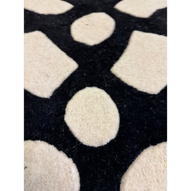 Matrix MAX35 Wire Modern Geometric Hand-Woven High-Density Soft Textured Shimmer Wool & Viscose Blend White/Black Rug-Asiatic Carpets-Rug Love - The Most Loved Rug Store
