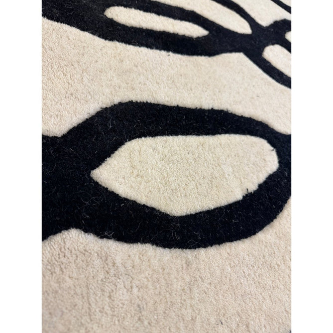 Matrix MAX35 Wire Modern Geometric Hand-Woven High-Density Soft Textured Shimmer Wool & Viscose Blend White/Black Rug-Asiatic Carpets-Rug Love - The Most Loved Rug Store
