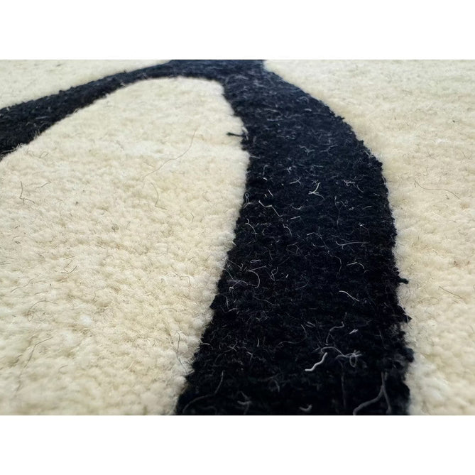 Matrix MAX35 Wire Modern Geometric Hand-Woven High-Density Soft Textured Shimmer Wool & Viscose Blend White/Black Rug-Asiatic Carpets-Rug Love - The Most Loved Rug Store