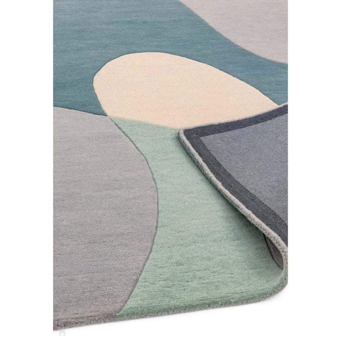 Matrix MAX56 Arc Modern Geometric Hand-Woven High-Density Soft Textured Wool&Viscose Mix Sky/Multi Rug-Asiatic Carpets-Rug Love - The Most Loved Rug Store