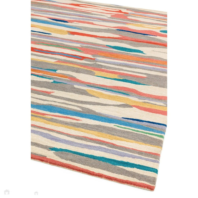 Matrix MAX72 Ping Modern Geometric Hand-Woven High-Density Soft Textured Shimmer Wool & Viscose Blend Multicolour Rug-Asiatic Carpets-Rug Love - The Most Loved Rug Store