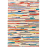 Matrix MAX72 Ping Modern Geometric Hand-Woven High-Density Soft Textured Shimmer Wool&Viscose Mix Multicolour Rug