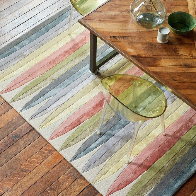 Matrix MAX84 Pod Modern Geometric Hand-Woven High-Density Soft Textured Shimmer Wool & Viscose Blend Pastel/Multicolour Rug-Asiatic Carpets-Rug Love - The Most Loved Rug Store