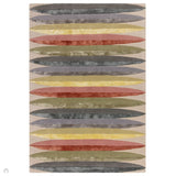 Matrix MAX84 Pod Modern Geometric Hand-Woven High-Density Soft Textured Shimmer Wool & Viscose Blend Pastel/Multicolour Rug