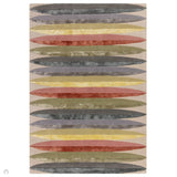 Matrix MAX84 Pod Modern Geometric Hand-Woven High-Density Soft Textured Wool&Viscose Mix Pastel/Multicolour Rug