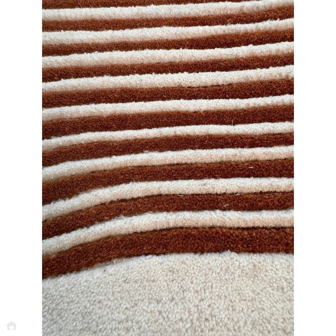 Matrix MAX85 Arches Modern Geometric Hand-Woven High-Density Soft Textured Shimmer Wool & Viscose Blend Soft Ivory/Amber Brown Rug-Asiatic Carpets-Rug Love - The Most Loved Rug Store