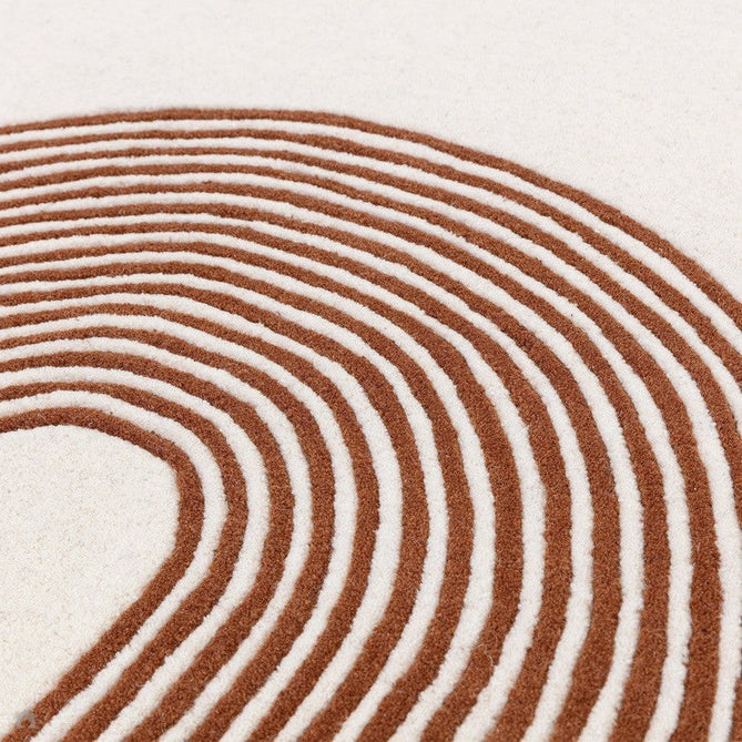 Matrix MAX85 Arches Modern Geometric Hand-Woven High-Density Soft Textured Shimmer Wool & Viscose Blend Soft Ivory/Amber Brown Rug-Asiatic Carpets-Rug Love - The Most Loved Rug Store