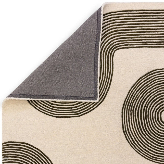 Matrix MAX86 Arches Modern Geometric Hand-Woven High-Density Soft Textured Shimmer Wool & Viscose Blend Soft Ivory/Deep Forest Green Rug-Asiatic Carpets-Rug Love - The Most Loved Rug Store