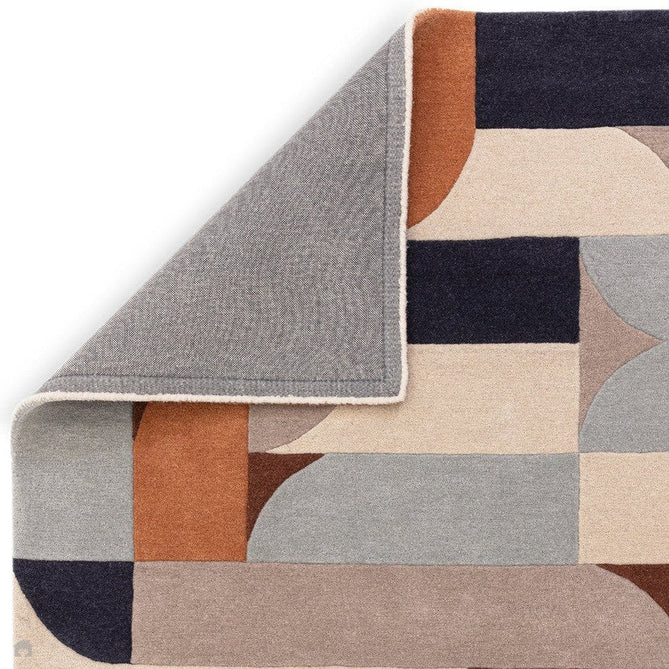 Matrix MAX88 Klotski Modern Geometric Hand-Woven High-Density Soft Textured Shimmer Wool & Viscose Blend Terracotta/Navy/Ivory/Grey/Taupe Rug-Asiatic Carpets-Rug Love - The Most Loved Rug Store