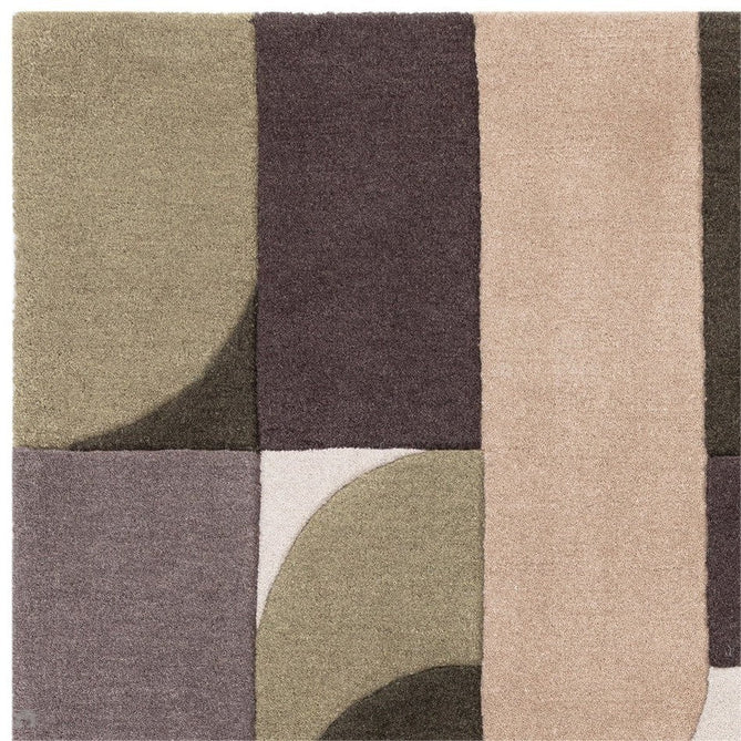 Matrix MAX90 Klotski Modern Geometric Hand-Woven High-Density Soft Textured Shimmer Wool & Viscose Blend Sage/Olive/Taupe/Charcoal/Ivory/Dark Brown Rug-Asiatic Carpets-Rug Love - The Most Loved Rug Store
