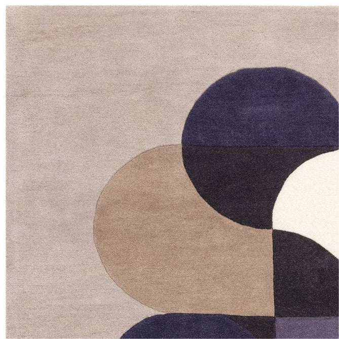 Matrix MAX92 Statement Modern Geometric Hand-Woven High-Density Soft Textured Shimmer Wool & Viscose Blend Soft Light Grey/Deep Navy/Muted Taupe/Charcoal/Off-White/Dusty Mauve Rug-Asiatic Carpets-Rug Love - The Most Loved Rug Store