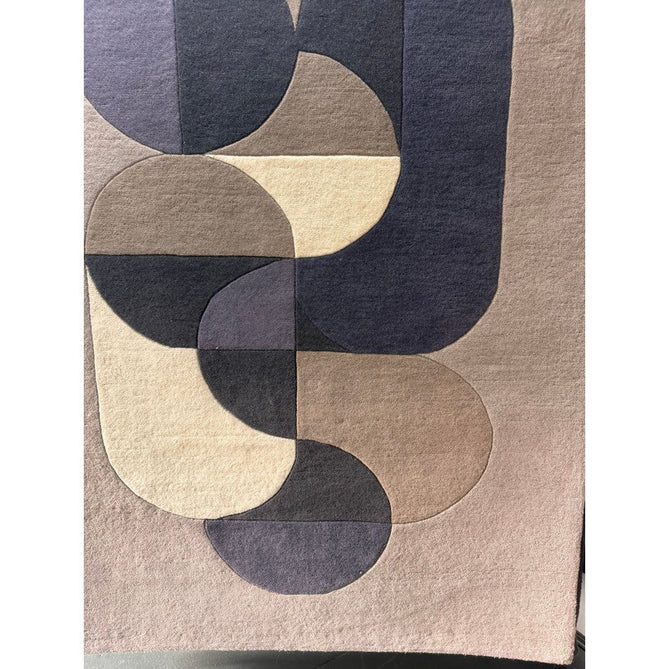 Matrix MAX92 Statement Modern Geometric Hand-Woven High-Density Soft Textured Shimmer Wool & Viscose Blend Soft Light Grey/Deep Navy/Muted Taupe/Charcoal/Off-White/Dusty Mauve Rug-Asiatic Carpets-Rug Love - The Most Loved Rug Store
