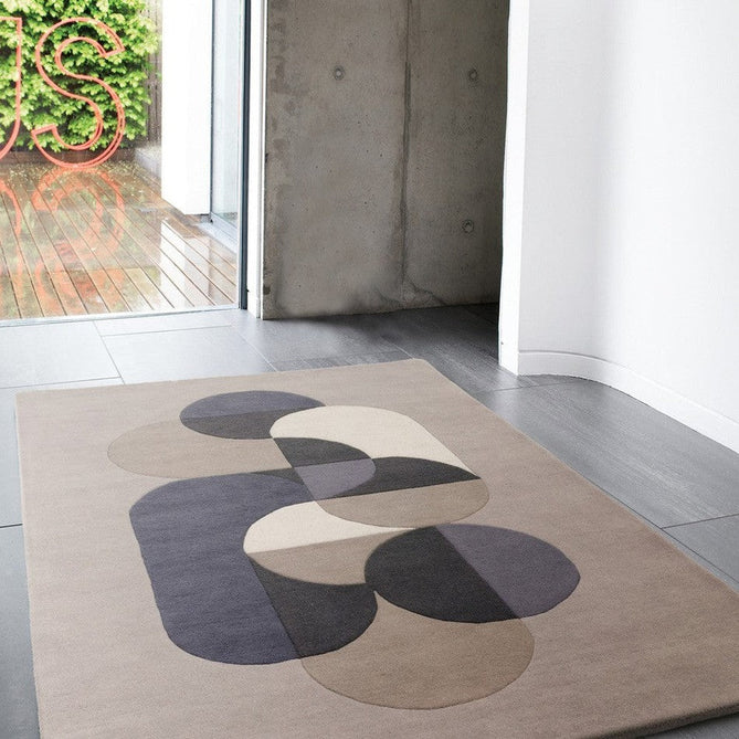 Matrix MAX92 Statement Modern Geometric Hand-Woven High-Density Soft Textured Shimmer Wool & Viscose Blend Soft Light Grey/Deep Navy/Muted Taupe/Charcoal/Off-White/Dusty Mauve Rug-Asiatic Carpets-Rug Love - The Most Loved Rug Store