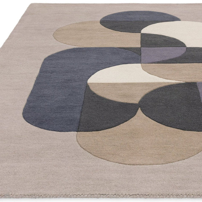 Matrix MAX92 Statement Modern Geometric Hand-Woven High-Density Soft Textured Shimmer Wool & Viscose Blend Soft Light Grey/Deep Navy/Muted Taupe/Charcoal/Off-White/Dusty Mauve Rug-Asiatic Carpets-Rug Love - The Most Loved Rug Store