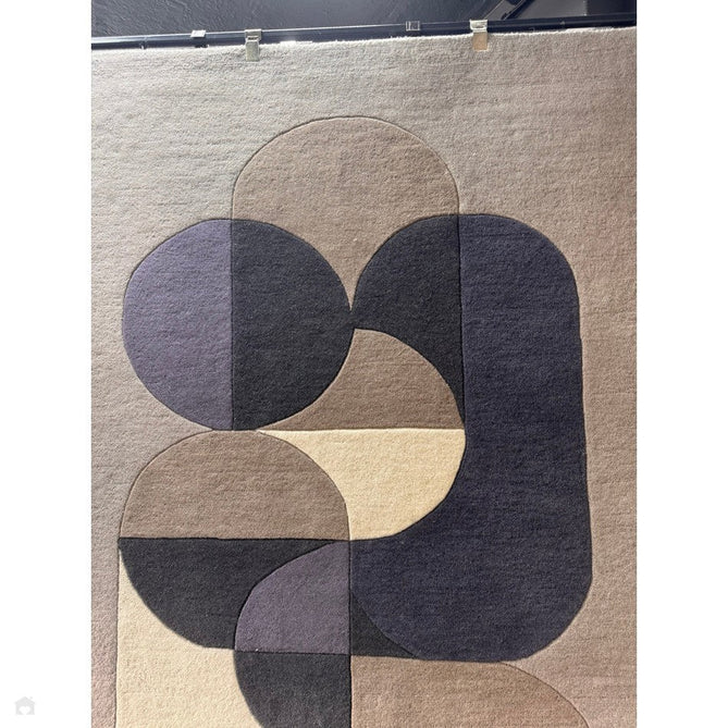 Matrix MAX92 Statement Modern Geometric Hand-Woven High-Density Soft Textured Shimmer Wool & Viscose Blend Soft Light Grey/Deep Navy/Muted Taupe/Charcoal/Off-White/Dusty Mauve Rug-Asiatic Carpets-Rug Love - The Most Loved Rug Store