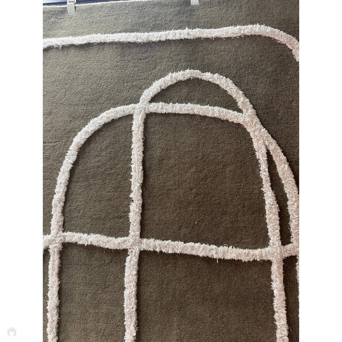 Matrix MAX93 Infinity Modern Abstract Hand-Woven High-Density Soft Textured Shimmer Wool & Viscose Blend Sage Green/Cream Rug-Asiatic Carpets-Rug Love - The Most Loved Rug Store