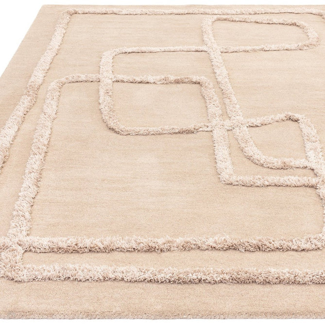 Matrix MAX95 Infinity Modern Abstract Hand-Woven High-Density Soft Textured Shimmer Wool & Viscose Blend Soft Sand/Ivory/Muted Beige Rug-Asiatic Carpets-Rug Love - The Most Loved Rug Store