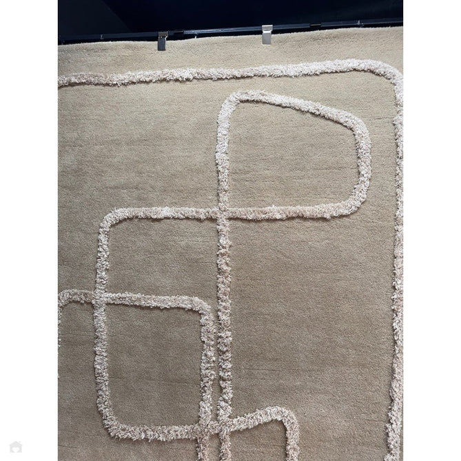 Matrix MAX95 Infinity Modern Abstract Hand-Woven High-Density Soft Textured Shimmer Wool & Viscose Blend Soft Sand/Ivory/Muted Beige Rug-Asiatic Carpets-Rug Love - The Most Loved Rug Store