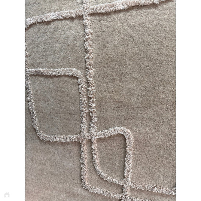 Matrix MAX95 Infinity Modern Abstract Hand-Woven High-Density Soft Textured Shimmer Wool & Viscose Blend Soft Sand/Ivory/Muted Beige Rug-Asiatic Carpets-Rug Love - The Most Loved Rug Store