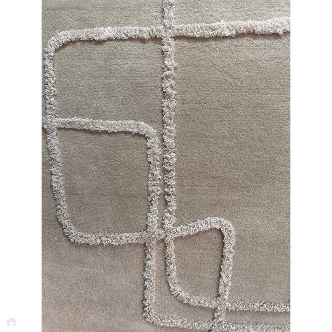 Matrix MAX95 Infinity Modern Abstract Hand-Woven High-Density Soft Textured Shimmer Wool & Viscose Blend Soft Sand/Ivory/Muted Beige Rug-Asiatic Carpets-Rug Love - The Most Loved Rug Store