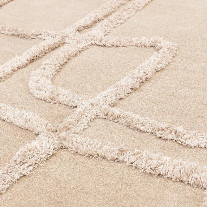 Matrix MAX95 Infinity Modern Abstract Hand-Woven High-Density Soft Textured Shimmer Wool & Viscose Blend Soft Sand/Ivory/Muted Beige Rug-Asiatic Carpets-Rug Love - The Most Loved Rug Store
