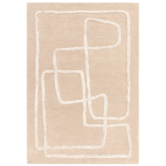 Matrix MAX95 Infinity Modern Geometric Hand-Woven High-Density Soft Textured Wool&Viscose Mix Sand Rug-Asiatic Carpets-Rug Love - The Most Loved Rug Store