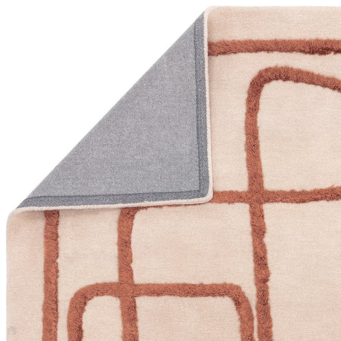 Matrix MAX96 Infinity Modern Abstract Hand-Woven High-Density Soft Textured Shimmer Wool & Viscose Blend Copper Soft Ivory/Warm Copper Rug-Asiatic Carpets-Rug Love - The Most Loved Rug Store