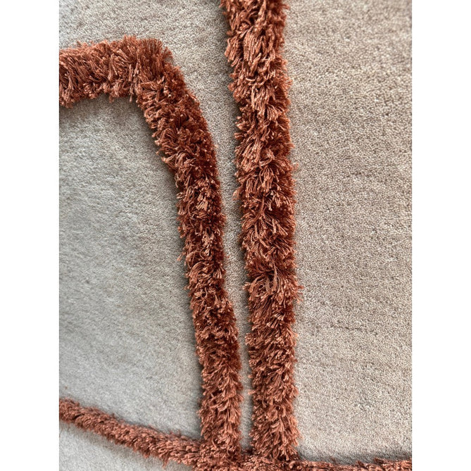 Matrix MAX96 Infinity Modern Abstract Hand-Woven High-Density Soft Textured Shimmer Wool & Viscose Blend Copper Soft Ivory/Warm Copper Rug-Asiatic Carpets-Rug Love - The Most Loved Rug Store