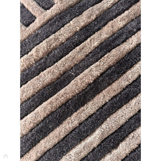 Matrix MAX97 Solsitice Modern Geometric Hand-Woven High-Density Soft Textured Shimmer Wool & Viscose Blend Deep Navy/Steel Grey/Slate Blue/Soft Silver Rug-Asiatic Carpets-Rug Love - The Most Loved Rug Store