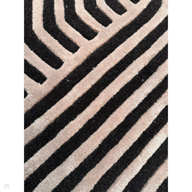 Matrix MAX98 Solsitice Modern Geometric Hand-Woven High-Density Soft Textured Shimmer Wool & Viscose Blend Deep Charcoal Grey/Gunmetal Grey/Soft Graphite Rug-Asiatic Carpets-Rug Love - The Most Loved Rug Store