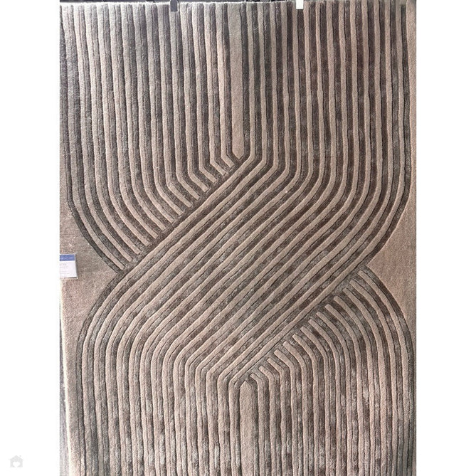 Matrix MAX99 Solsitice Modern Geometric Hand-Woven High-Density Soft Textured Shimmer Wool & Viscose Blend Soft Ivory/Warm Beige/Muted Taupe/Stone Grey Rug-Asiatic Carpets-Rug Love - The Most Loved Rug Store