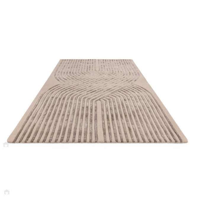 Matrix MAX99 Solsitice Modern Geometric Hand-Woven High-Density Soft Textured Shimmer Wool & Viscose Blend Soft Ivory/Warm Beige/Muted Taupe/Stone Grey Rug-Asiatic Carpets-Rug Love - The Most Loved Rug Store