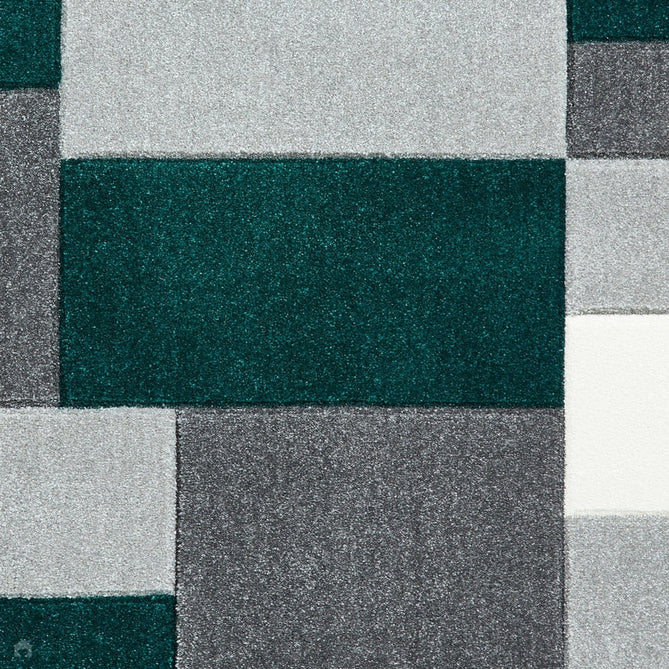 Matrix MT61 Modern Geometric Blocks Carved Soft Textured Easy-Care Durable Polypropylene Short Pile Grey/Green/Cream Rug-Think Rugs-Rug Love - The Most Loved Rug Store