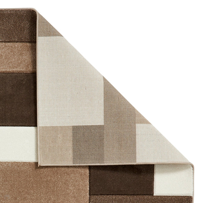 Matrix MT61 Modern Geometric Blocks Soft Hand-Carved Beige/Brown/Cream Rug-Think Rugs-Rug Love - The Most Loved Rug Store
