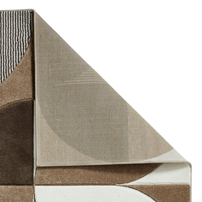 Matrix MT63 Modern Geometric Carved Soft Textured Easy-Care Durable Polypropylene Short Pile Cream/Beige/Brown Rug-Think Rugs-Rug Love - The Most Loved Rug Store